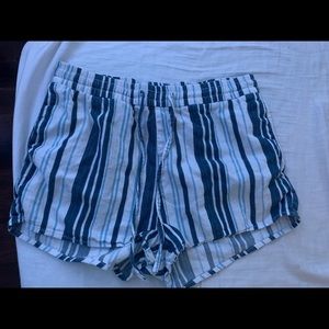 Blue striped shorts